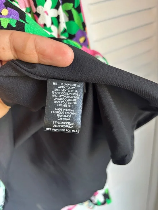 AFRM Floral Cut-Out Mini Dress Open Back Long Sleeve Size S Spring Summer - Picture 7 of 13